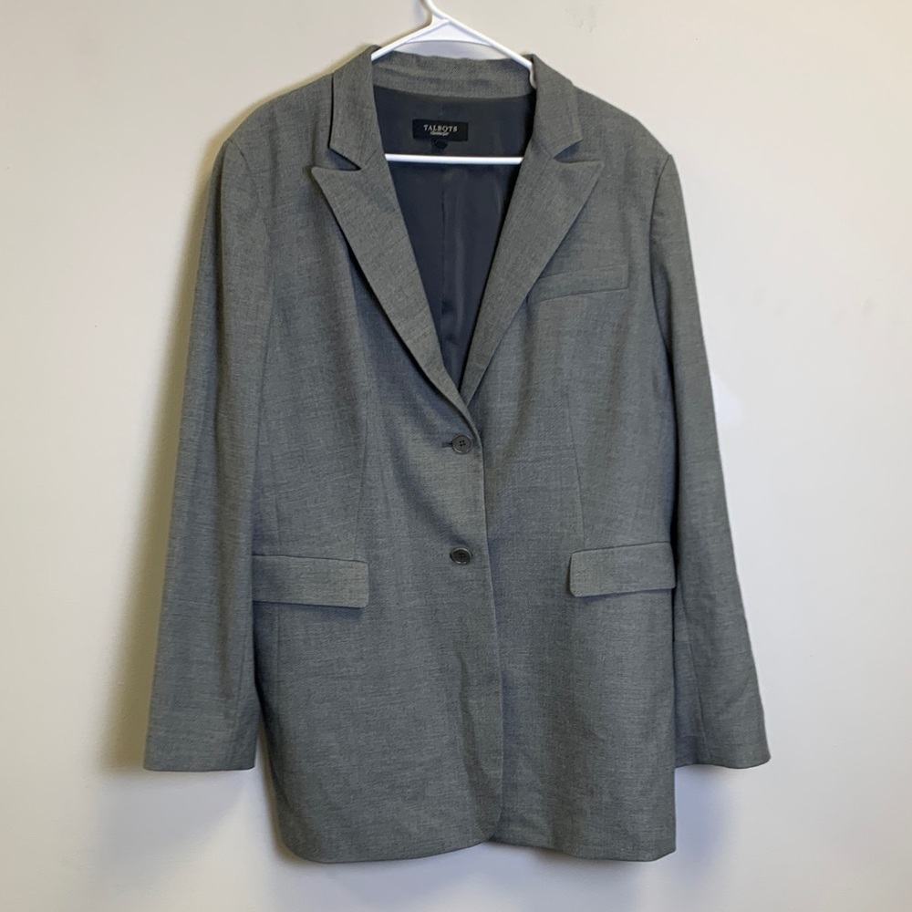 Talbots Classic Gray Blazer